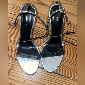 Zara Clear/Silver Heels